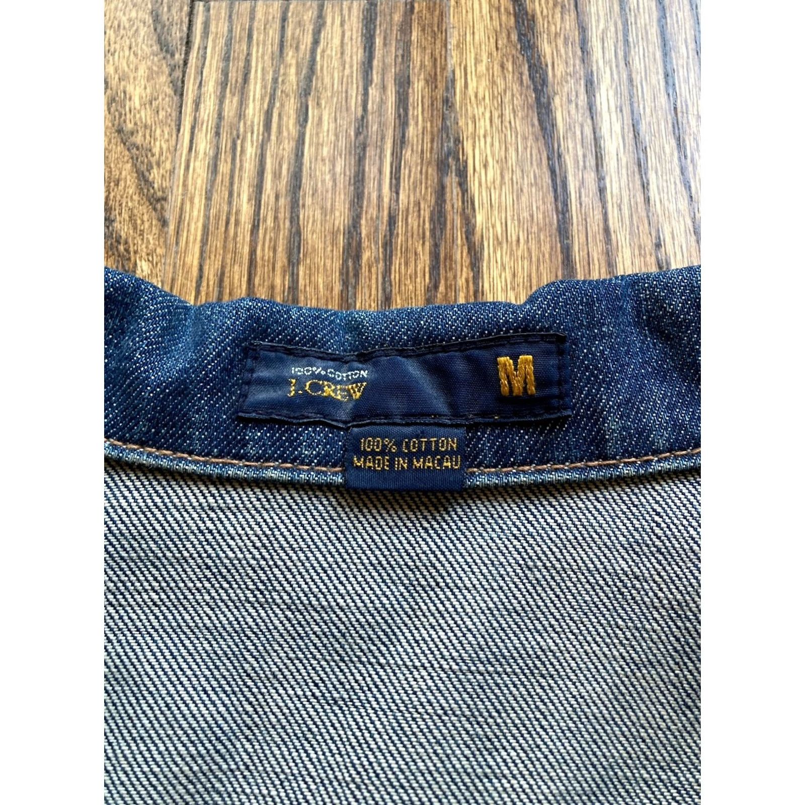 J.Crew J.CREW Denim Jacket Womens Size M Blue Trucker Jean Classic Jacket Clothing City Casual Mens? Ladies? Size 32" / US 10 / IT 46 - 6 Thumbnail
