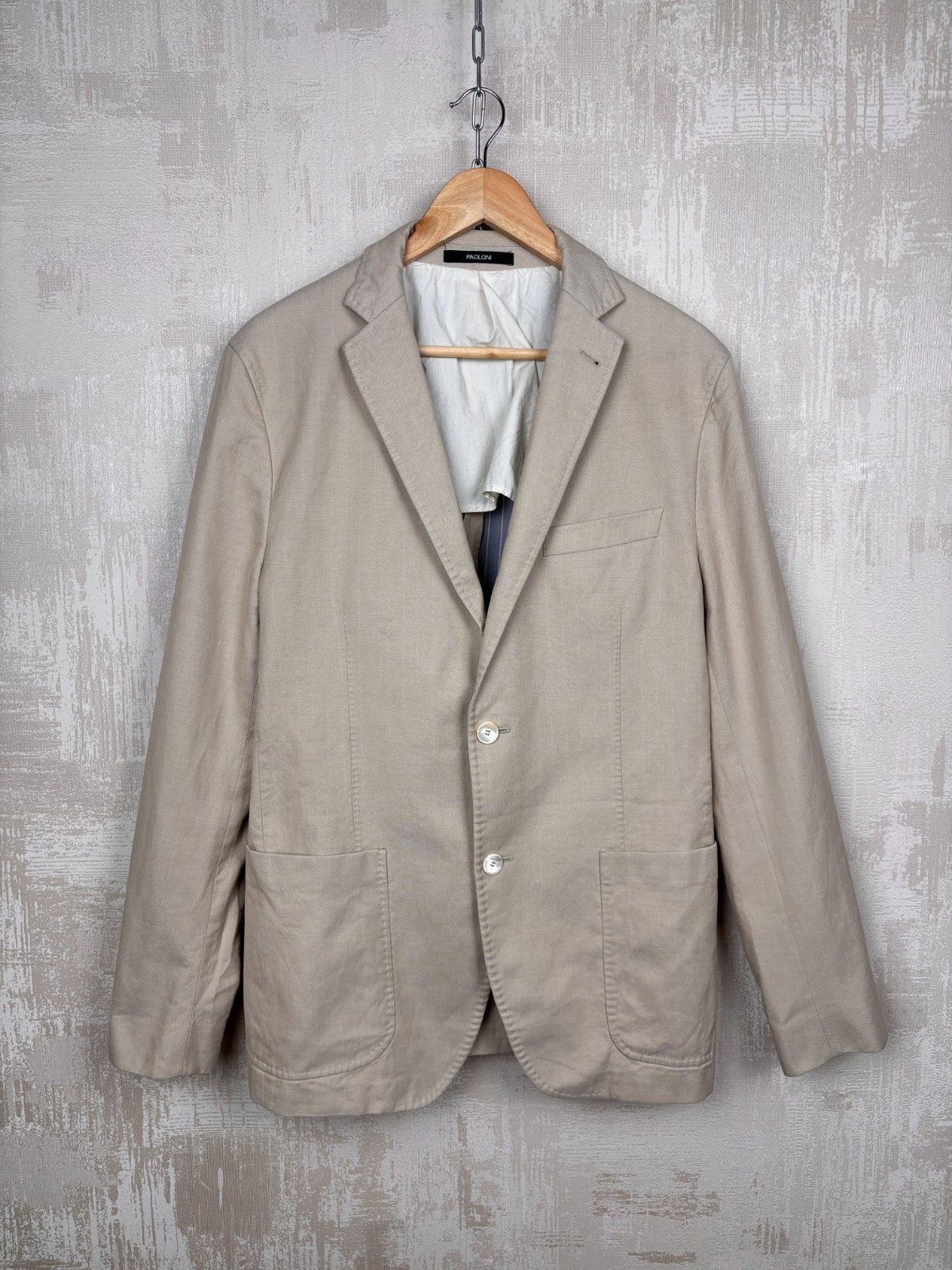 Paoloni Paoloni Cotton Wool Two Button Sport Coat Blazer Size 54 Size US L / EU 52-54 / 3 - 2 Thumbnail
