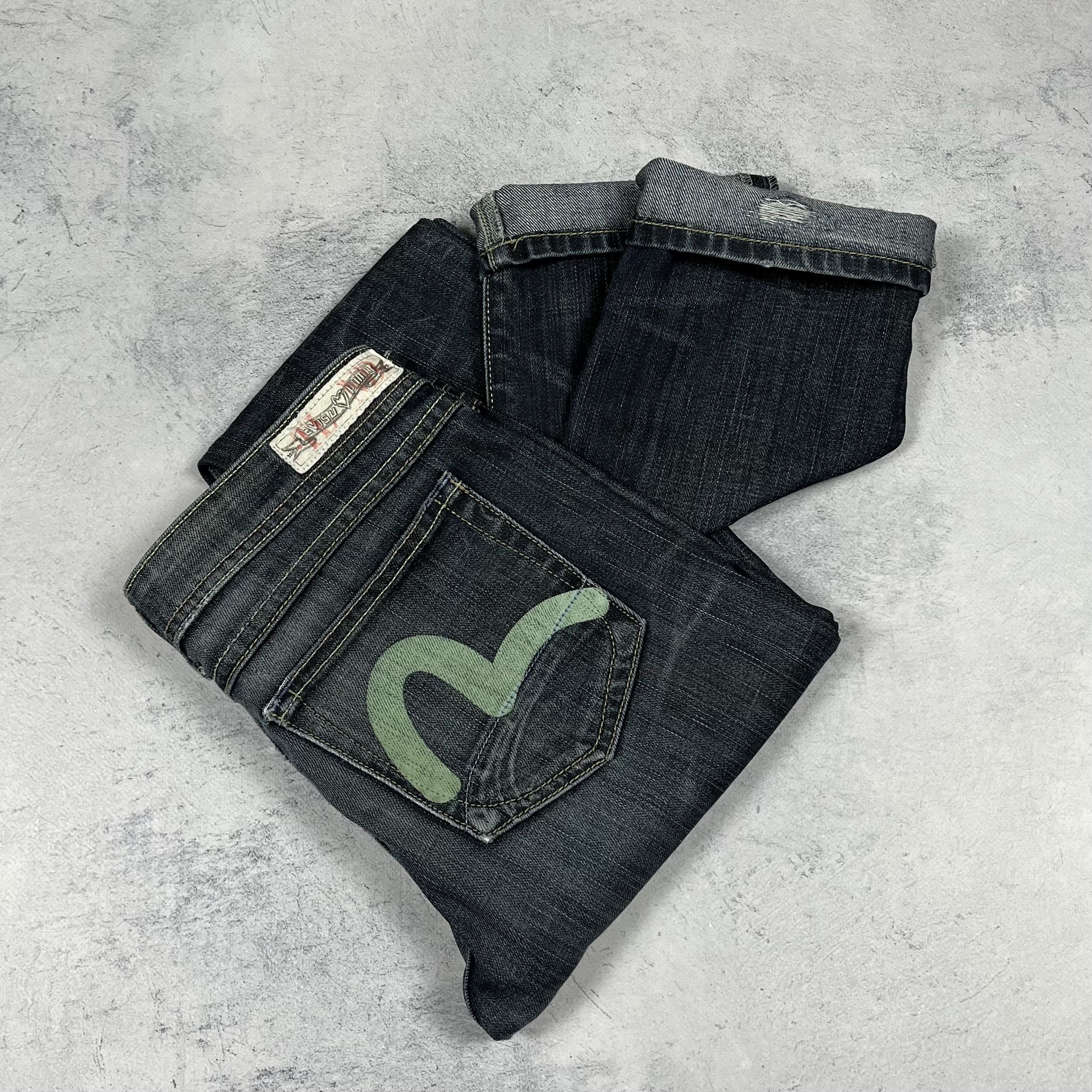Evisu × Puma Vintage Evisu X Puma Y2K Low Rise Jeans Pants Size 29" - 25 Thumbnail