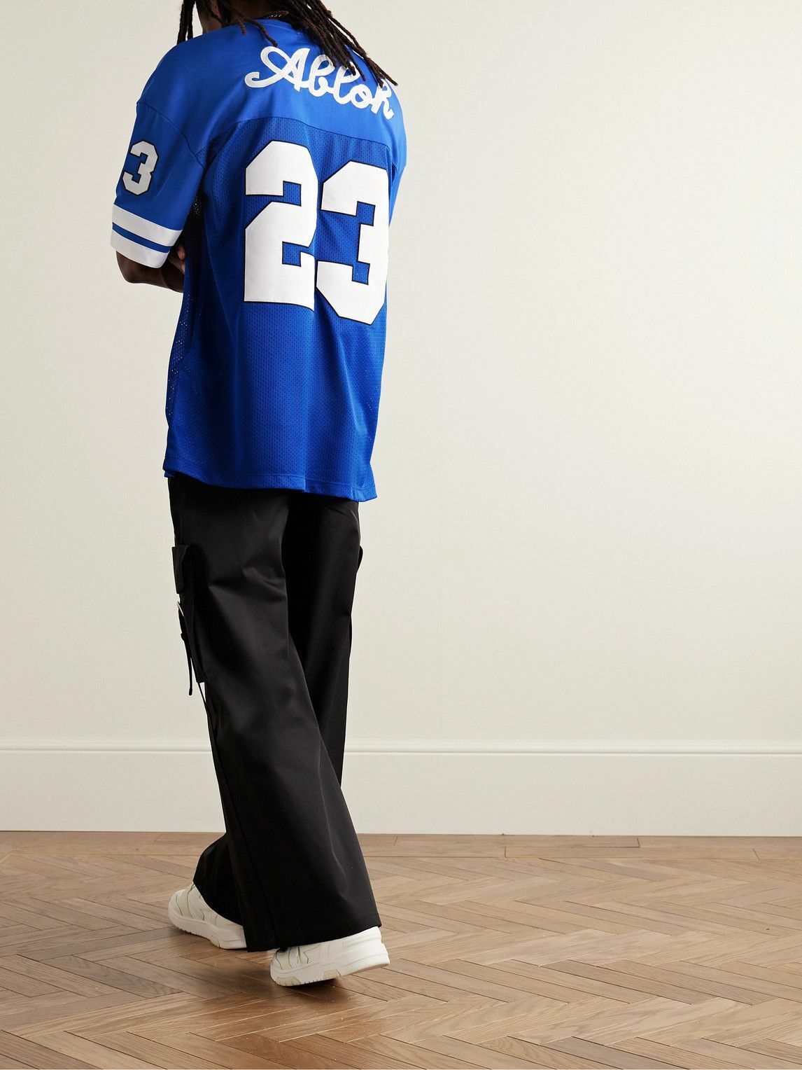 Off-White o1y0325 Logo V-neck T-Shirt in Blue Size US M / EU 48-50 / 2 - 4 Thumbnail