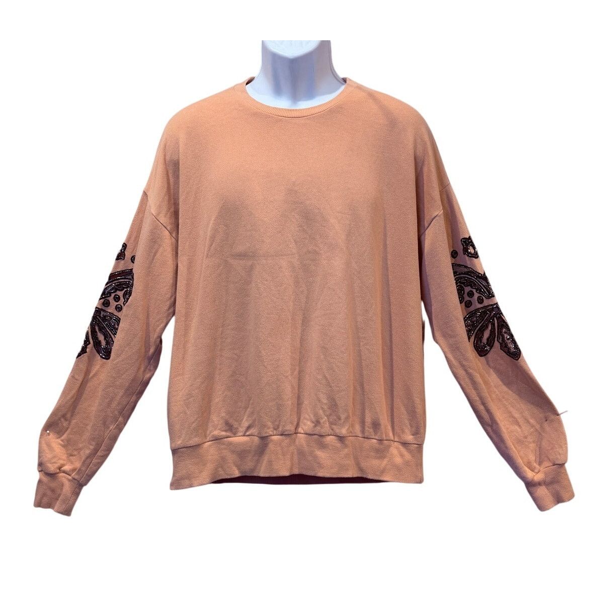 Pinko Pinko Sweatshirt with Beaded Sleeve Cutouts Size Large Size L / US 10 / IT 46 - 7 Thumbnail