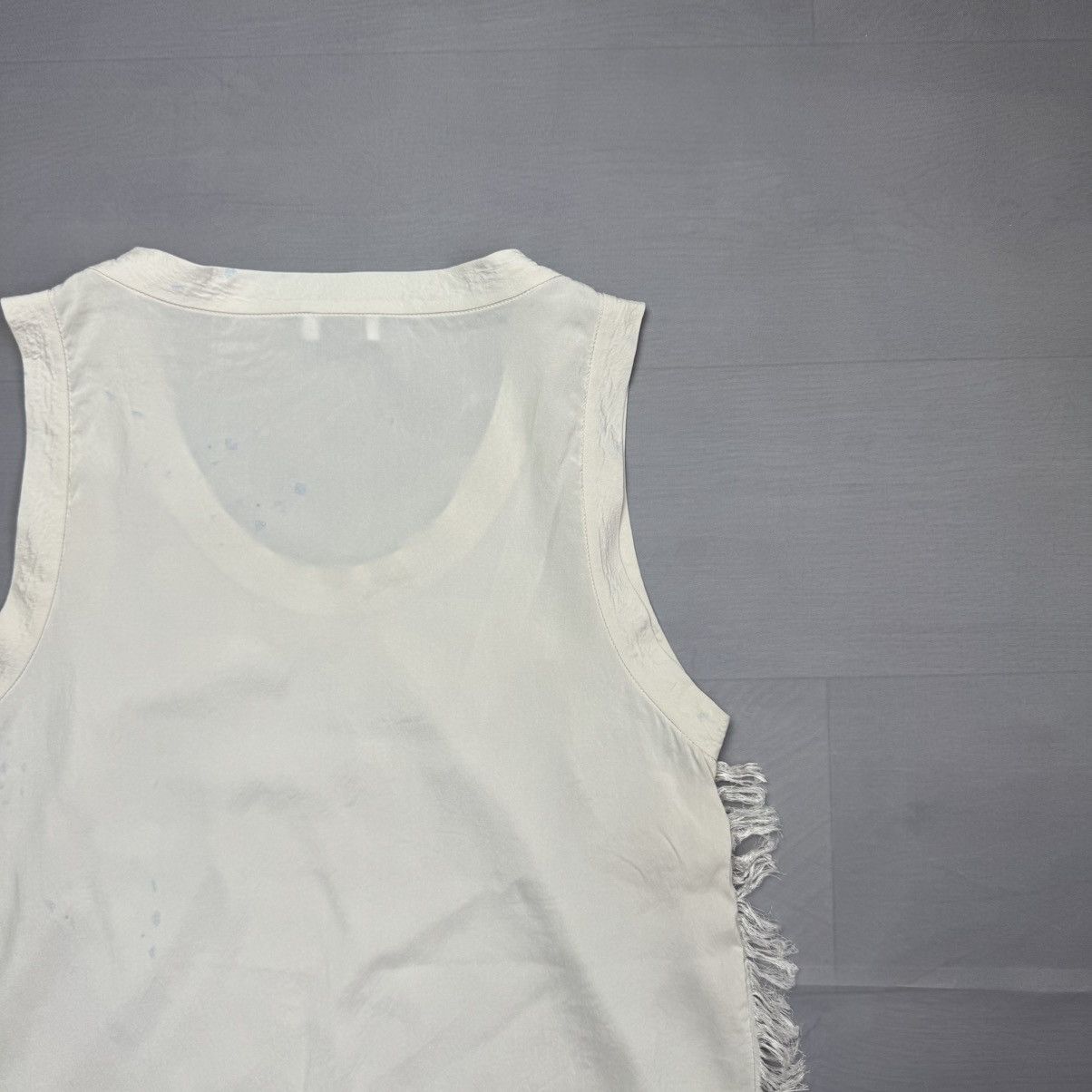Brunello Cucinelli Brunello Cucinelli Fringe Tank Top Shirt Cream Made In Italy Size S / US 4 / IT 40 - 17 Thumbnail