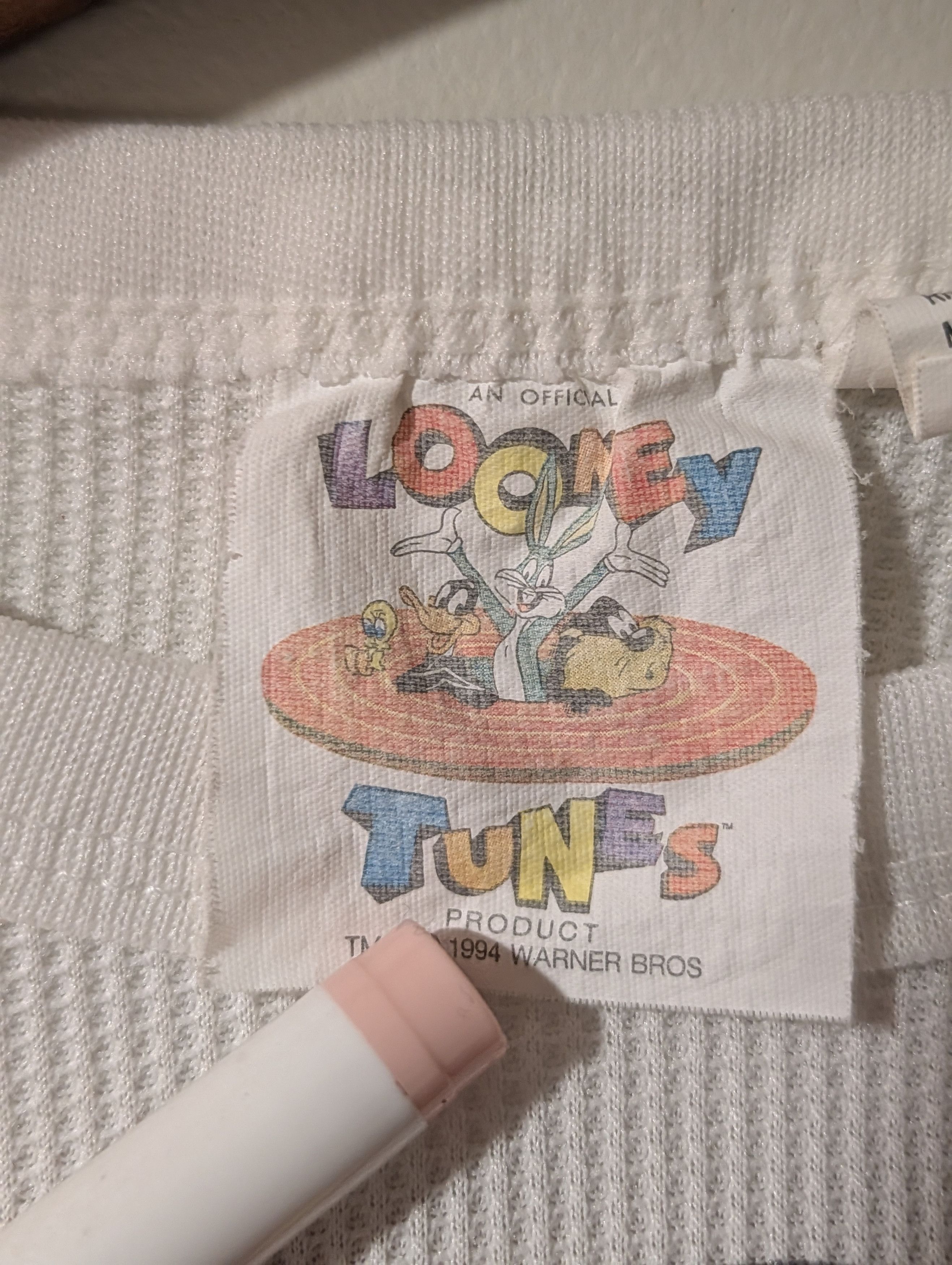 Cartoon Network Vintage 1994 Looney Tunes Waffle Knit Thermal Shirt Kids 4/5 Size US M / EU 48-50 / 2 - 4 Thumbnail