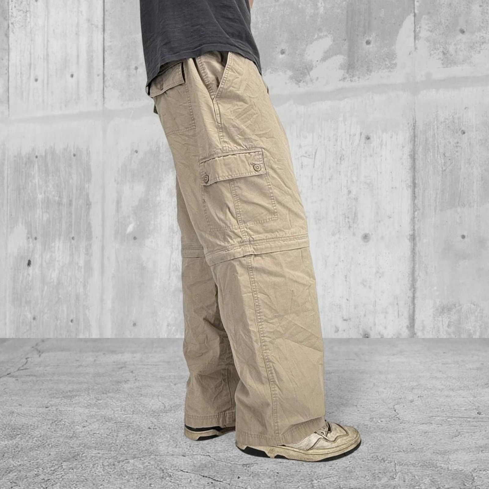 Cherokee Baggy y2k cherokee zip off cream cargo pants Size US 38 / EU 54 - 1 Thumbnail