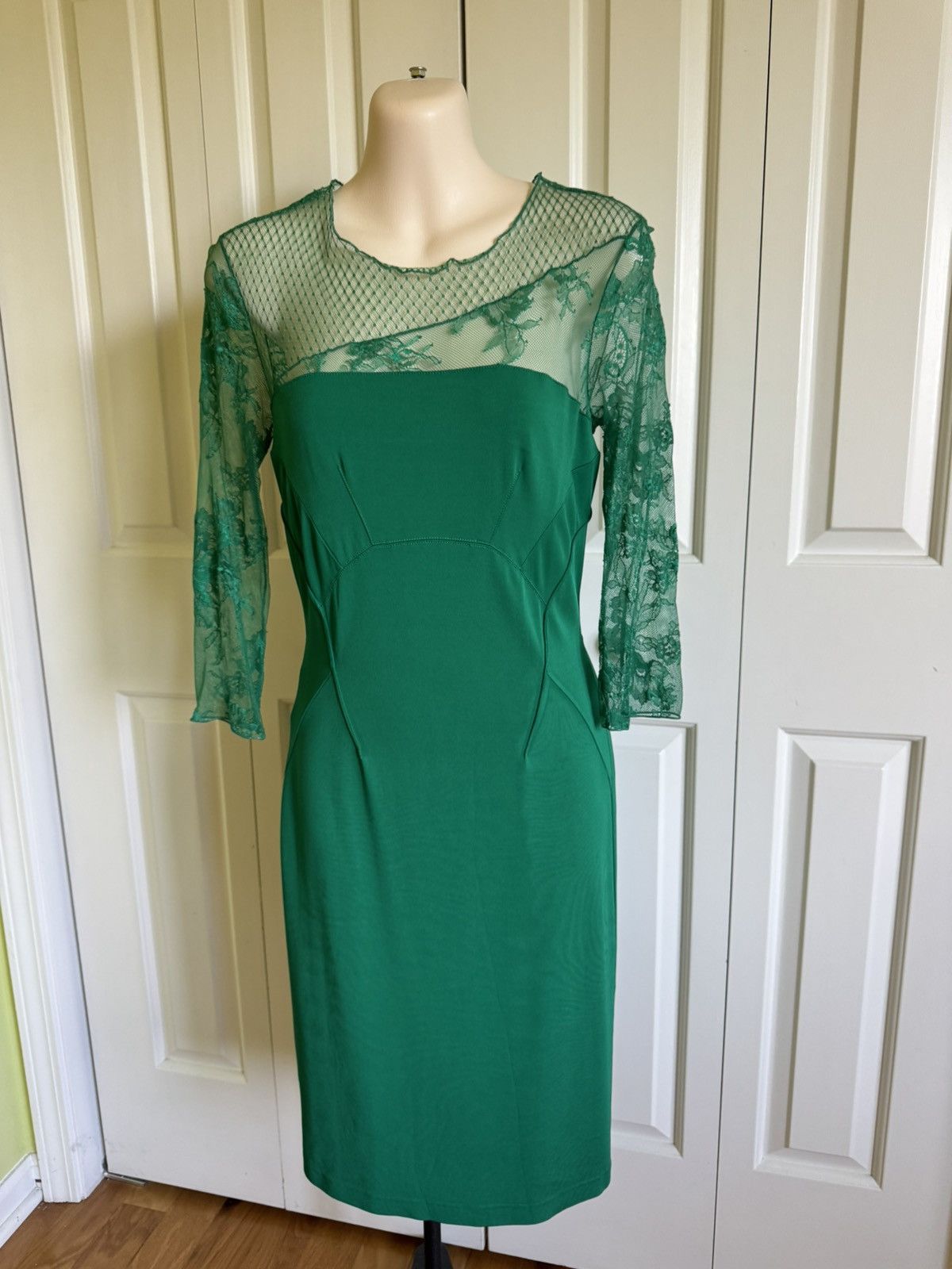Blumarine BLUMARINE Green Jersey Bodycon Dress S Size M / US 6-8 / IT 42-44 - 1 Thumbnail