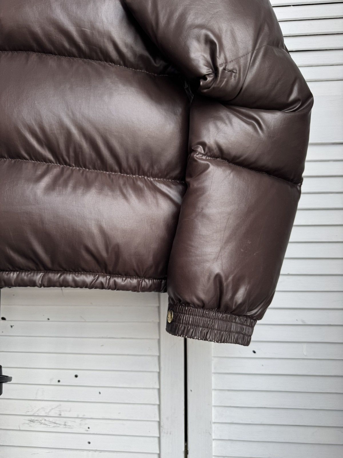 Moncler Moncler Maya Chocolate Brown Glossy Down Puffer Jacket Size US XL / EU 56 / 4 - 21 Thumbnail