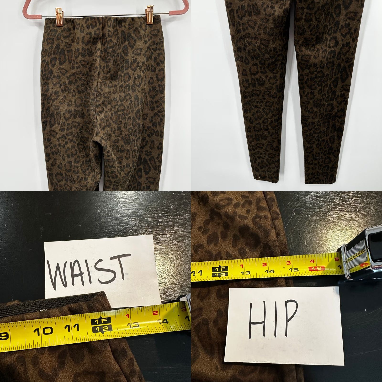 Zara ZARA Leopard Print High Rise Skinny Leggings Womens XS Brown Black Athletic Casual Trousers Pants Size 26" / US 2 / IT 38 - 8 Thumbnail