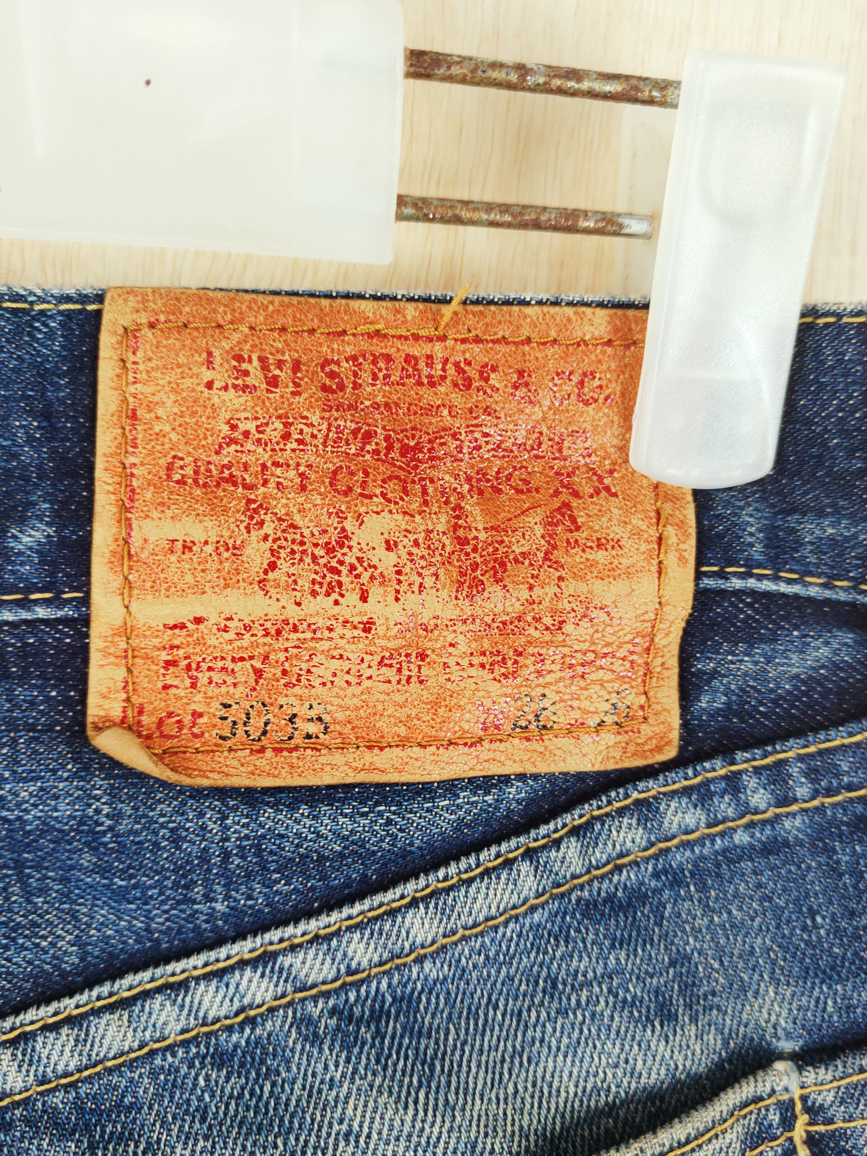 Levi's DL Levi's Big E selvedge Distressed Ripped Jeans #S2674 Size US 29 - 12 Thumbnail