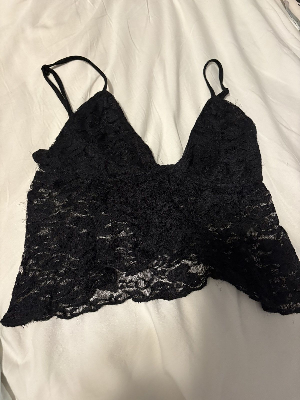 Vintage Motel Rocks Black Lace Cojira Top Size XS / US 0-2 / IT 36-38 - 3 Thumbnail