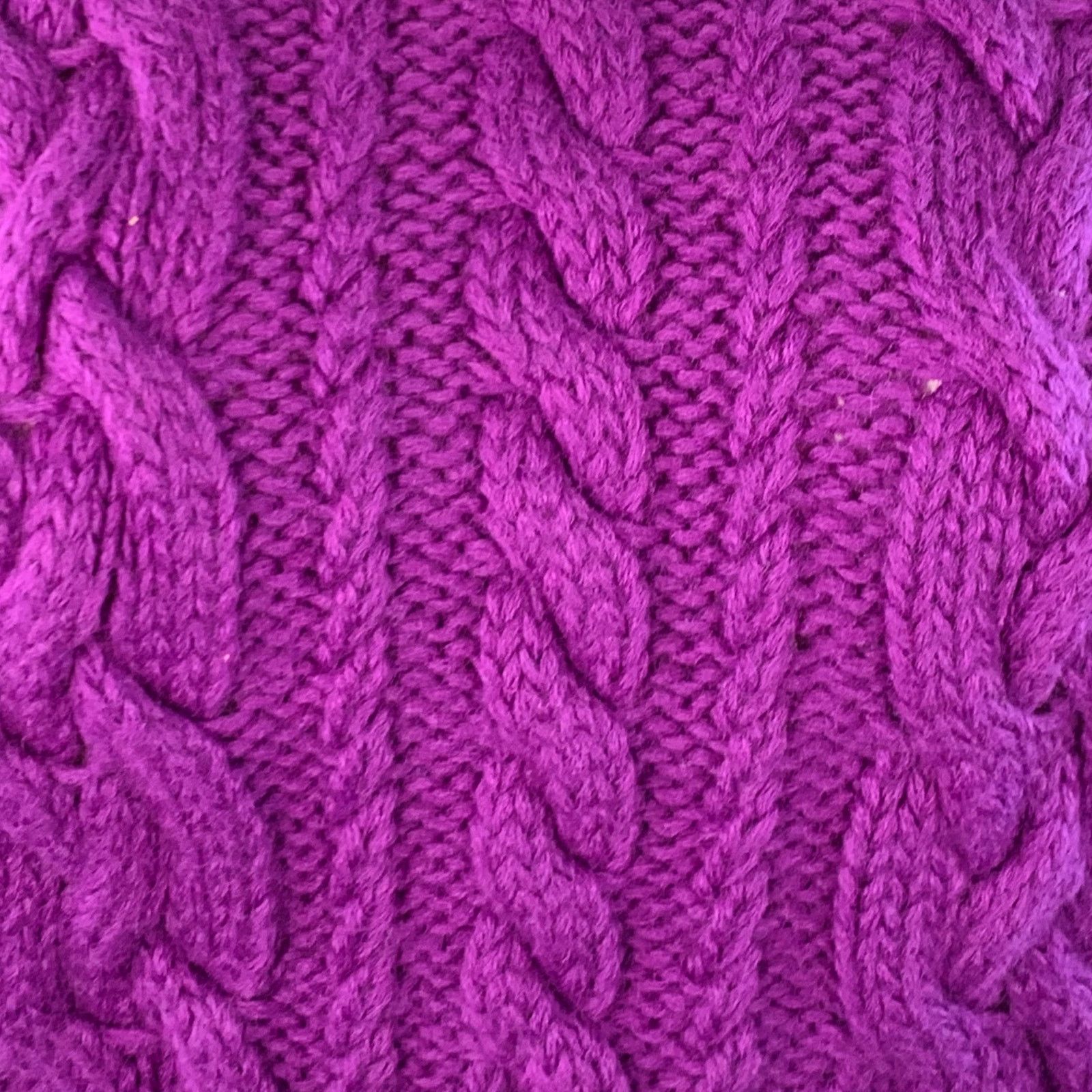 AMI Size S Purple Wool Cable Knit Crew Neck Sweater Size S / US 4 / IT 40 - 2 Thumbnail