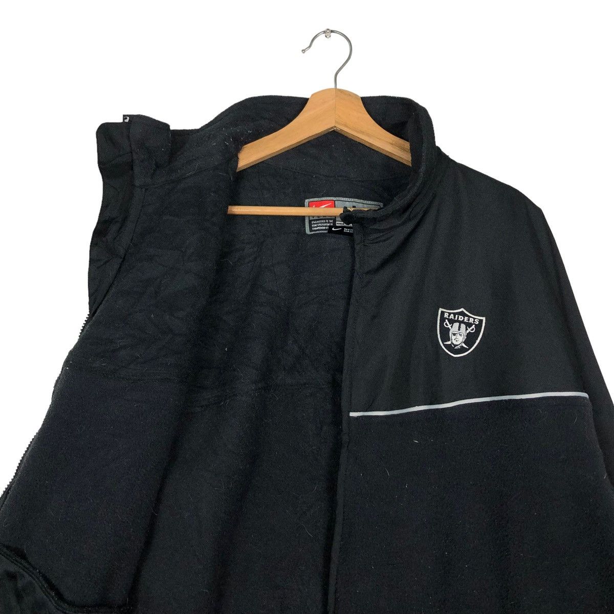 Nike 🔥VINTAGE NIKE RAIDERS NFL ZIPPER JACKET BIG LOGO Size US L / EU 52-54 / 3 - 12 Thumbnail
