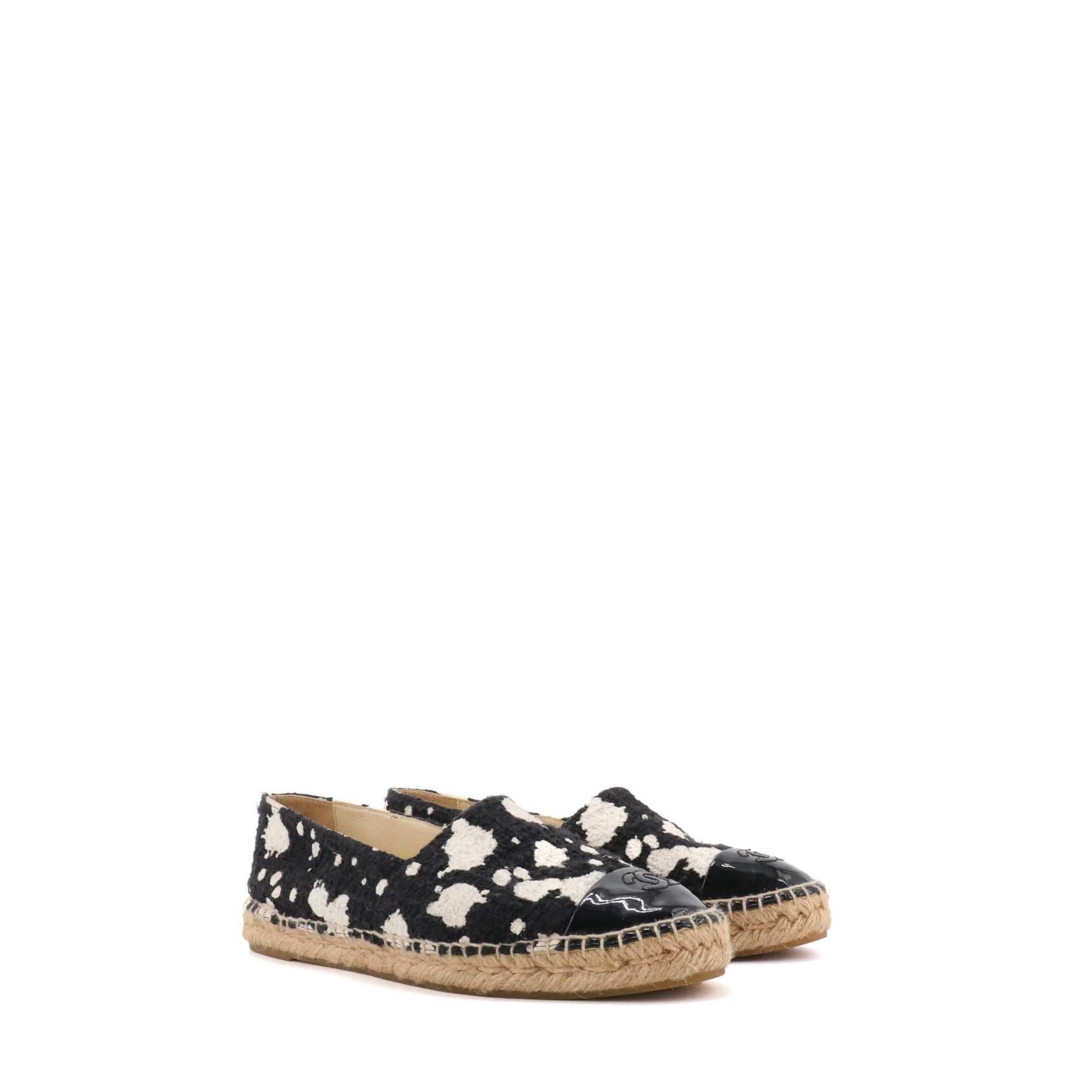 Chanel CHANEL - Chanel CC espadrilles in black tweed (T40) Size US 9 / IT 39 - 1 Thumbnail