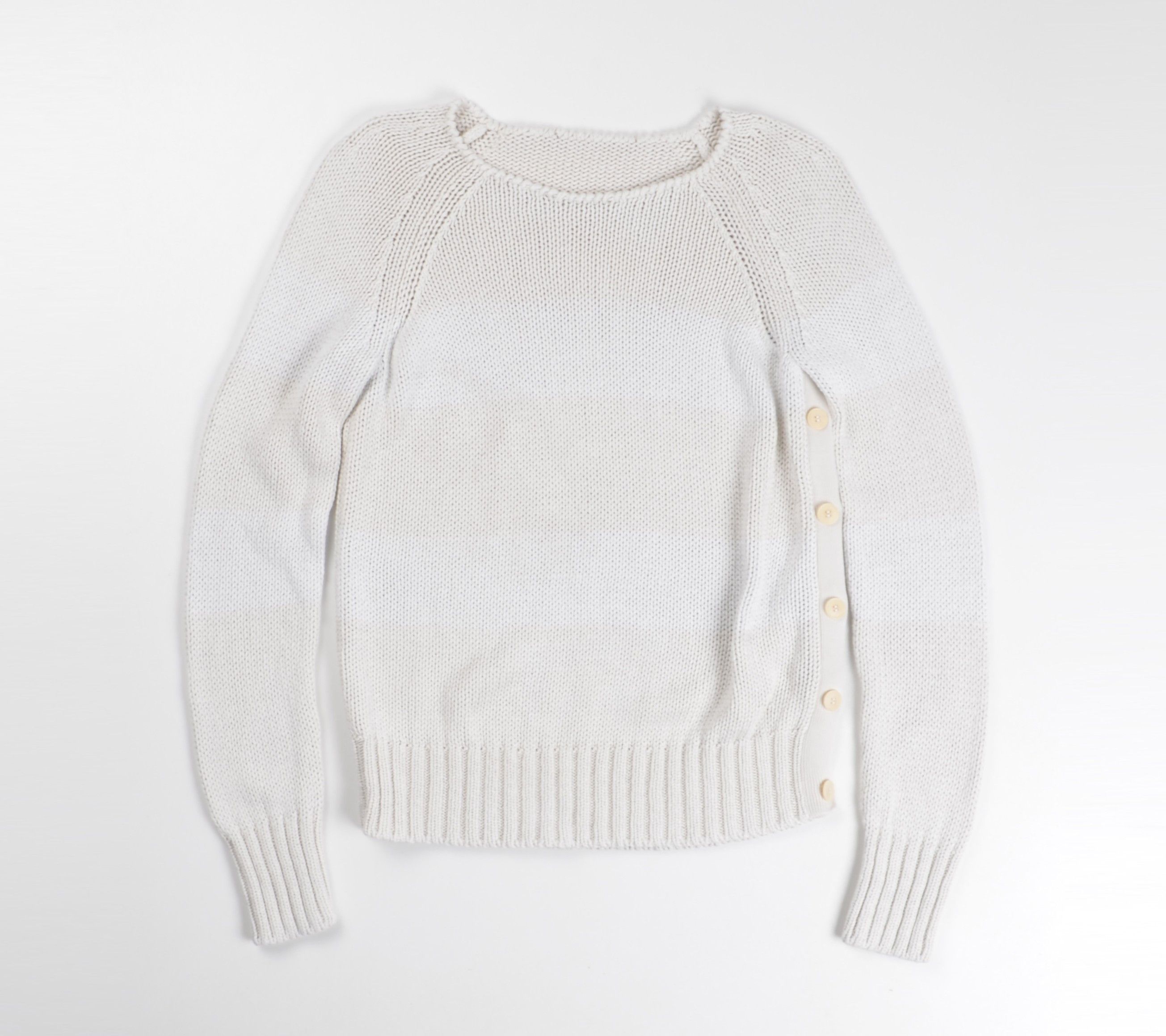 Loro Piana Loro Piana Knitted Striped Silk Blend Side Button Jumper Size S / US 4 / IT 40 - 4 Thumbnail