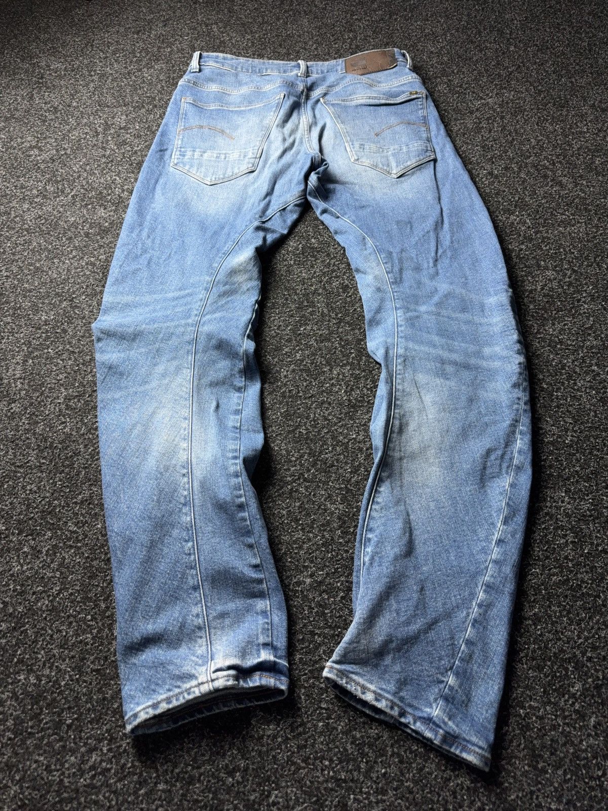 G-Star Vintage G-Star RAW Arc 3D Slim Fit Vintage Light Blue Jeans Size US 32 / EU 48 - 11 Thumbnail