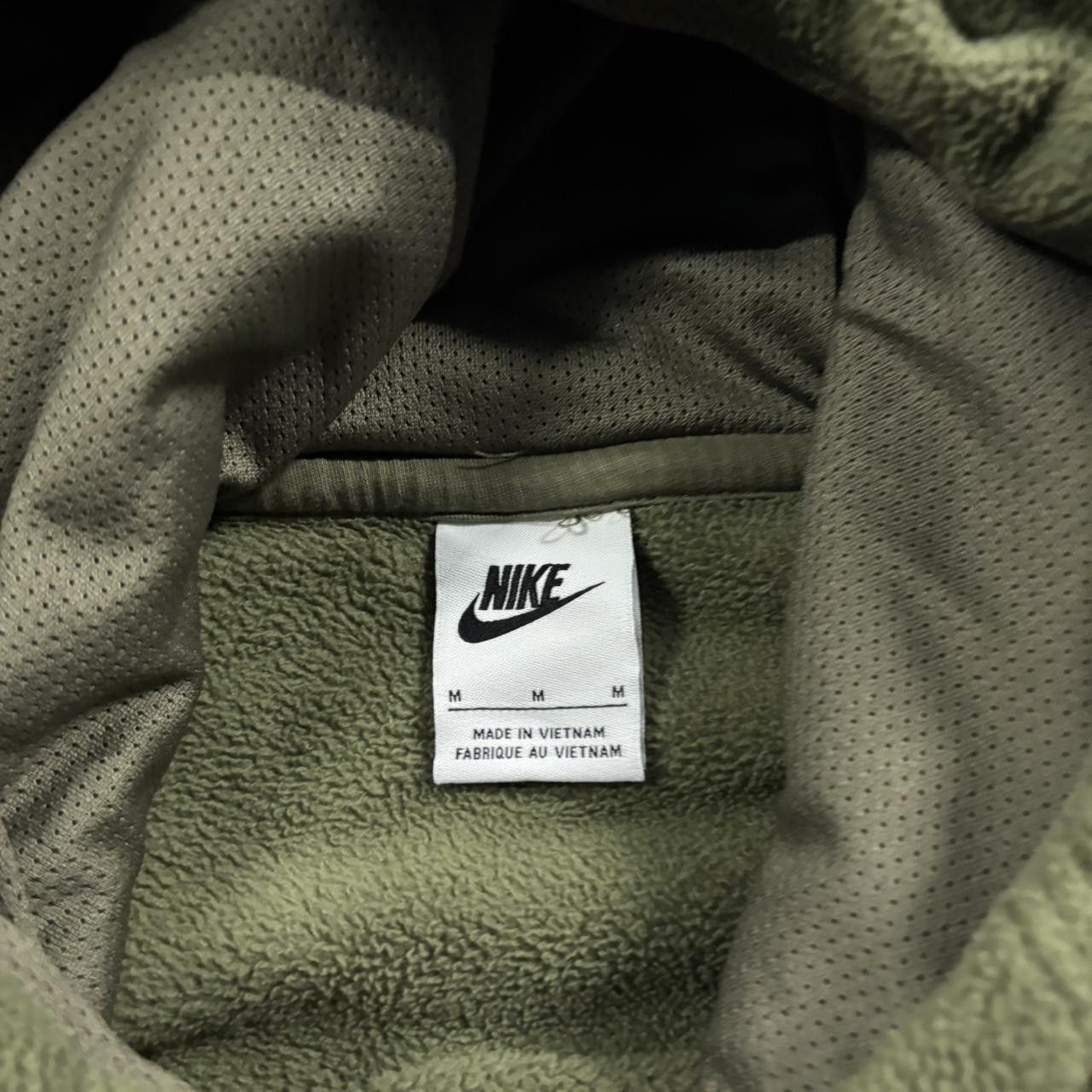 Nike Crazy Vintage Y2K/2000s Khaki Green Nike Big Swoosh Fleece Streetwear Hoodie! Size M Size US M / EU 48-50 / 2 - 5 Thumbnail