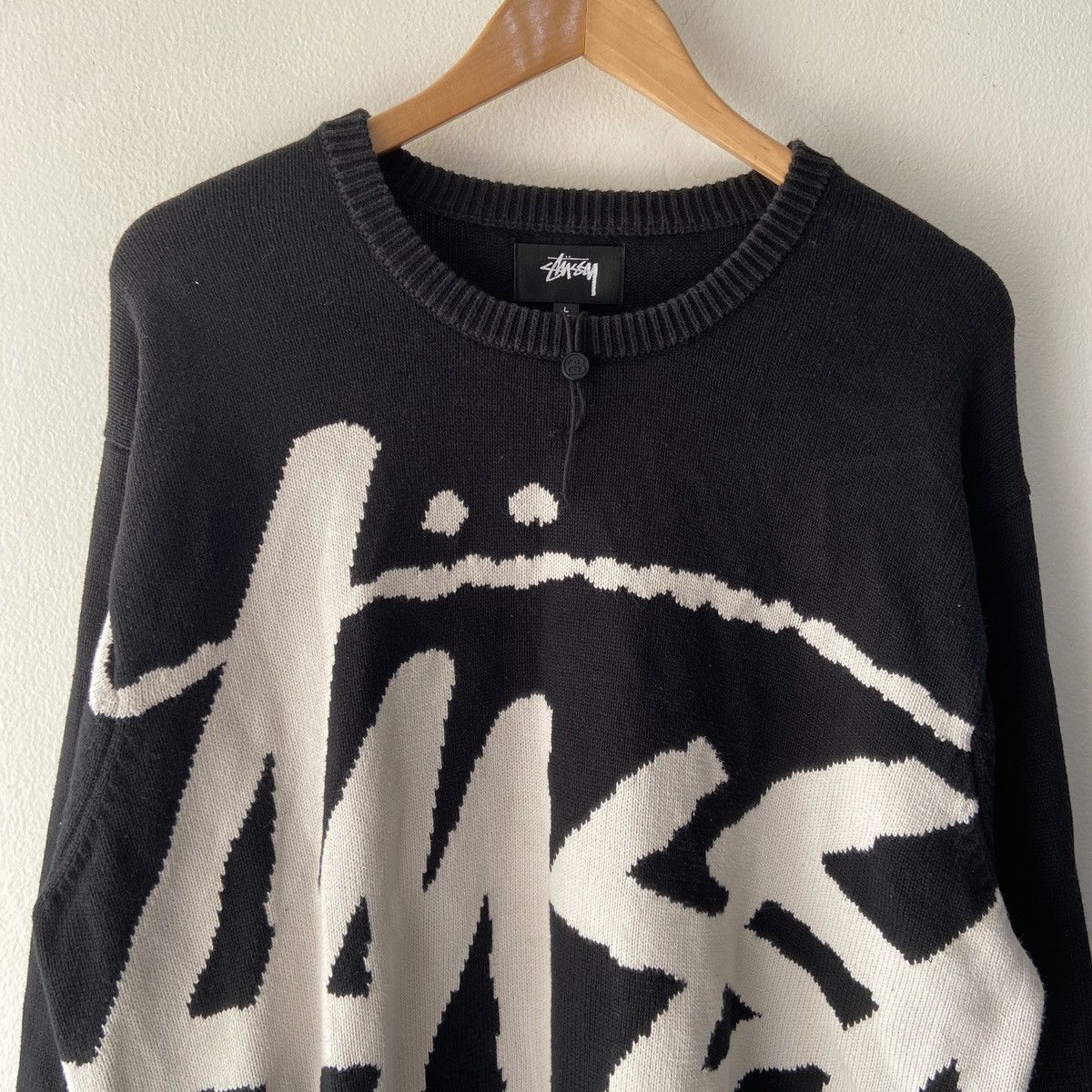 Stussy Rare! STUSSY STOCK KNIT SWEATER - BLACK Size US L / EU 52-54 / 3 - 2 Thumbnail