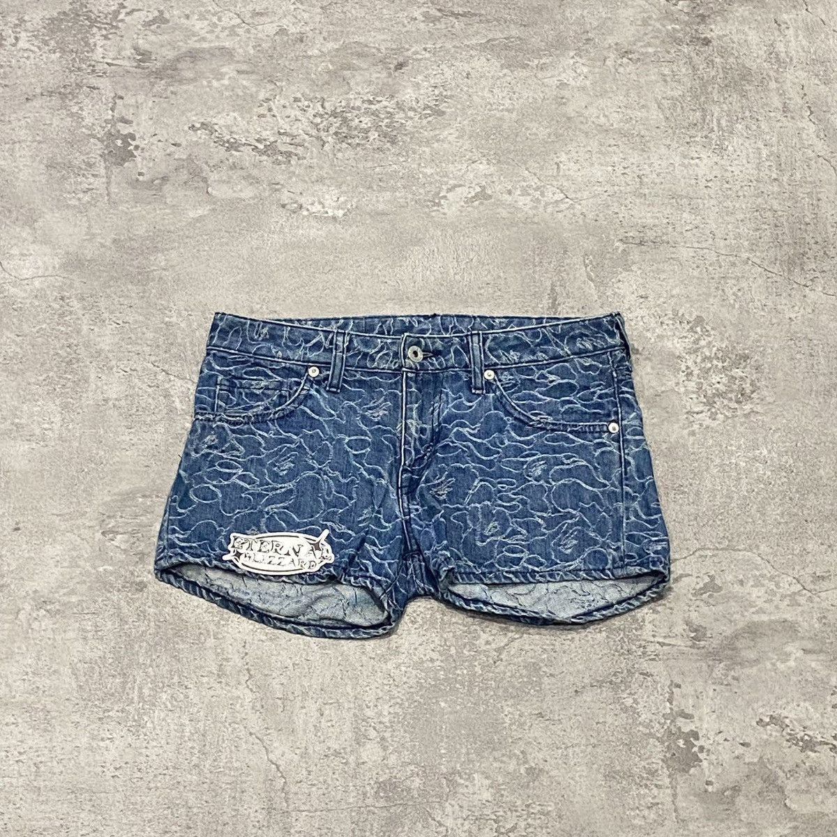 Bape Bape Jacquard Camo Denim Ladies Shorts Size 30" / US 8 / IT 44 - 1 Thumbnail