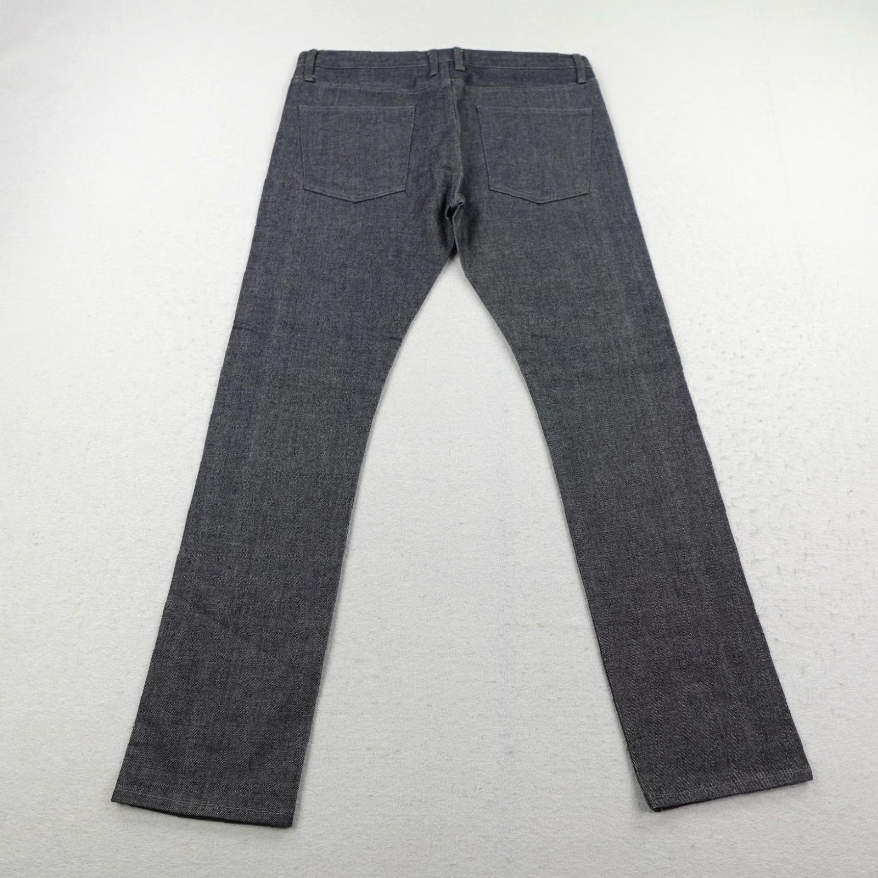Denime DSTLD Jeans Mens 36x32 Skinny Fit Selvedge Denim Charcoal Gray Inseam 32 Waist 36 Mens Size US 36 / EU 52 - 6 Thumbnail