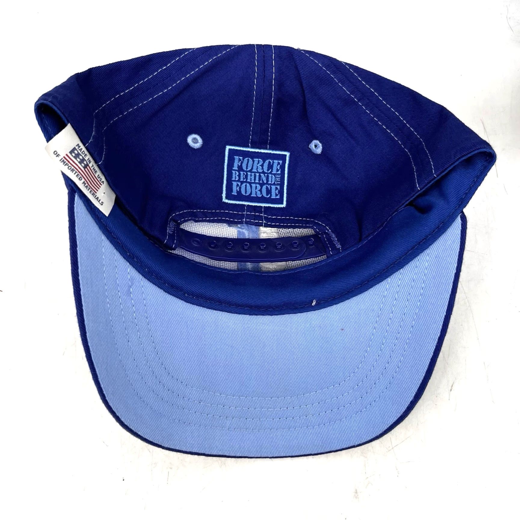 Vintage Air Force Embroidered Snap-Back Cap Blue Adult One Size Adjustable Twill Hat Mens Cap Size ONE SIZE - 4 Thumbnail