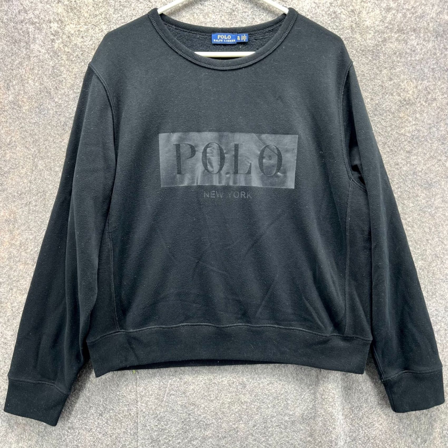 Ralph Lauren VINTAGE Ralph Lauren Sweater Women XL Black Crewneck Pullover Fleece All Seasons, Logo, Regular Fit Size XL / US 12-14 / IT 48-50 - 2 Thumbnail