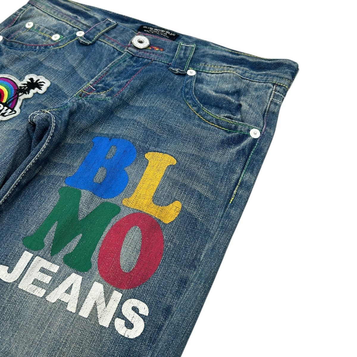 Japanese Brand Y2k Blue Moon Blue Jeans Art Jeans Size US 32 / EU 48 - 7 Thumbnail