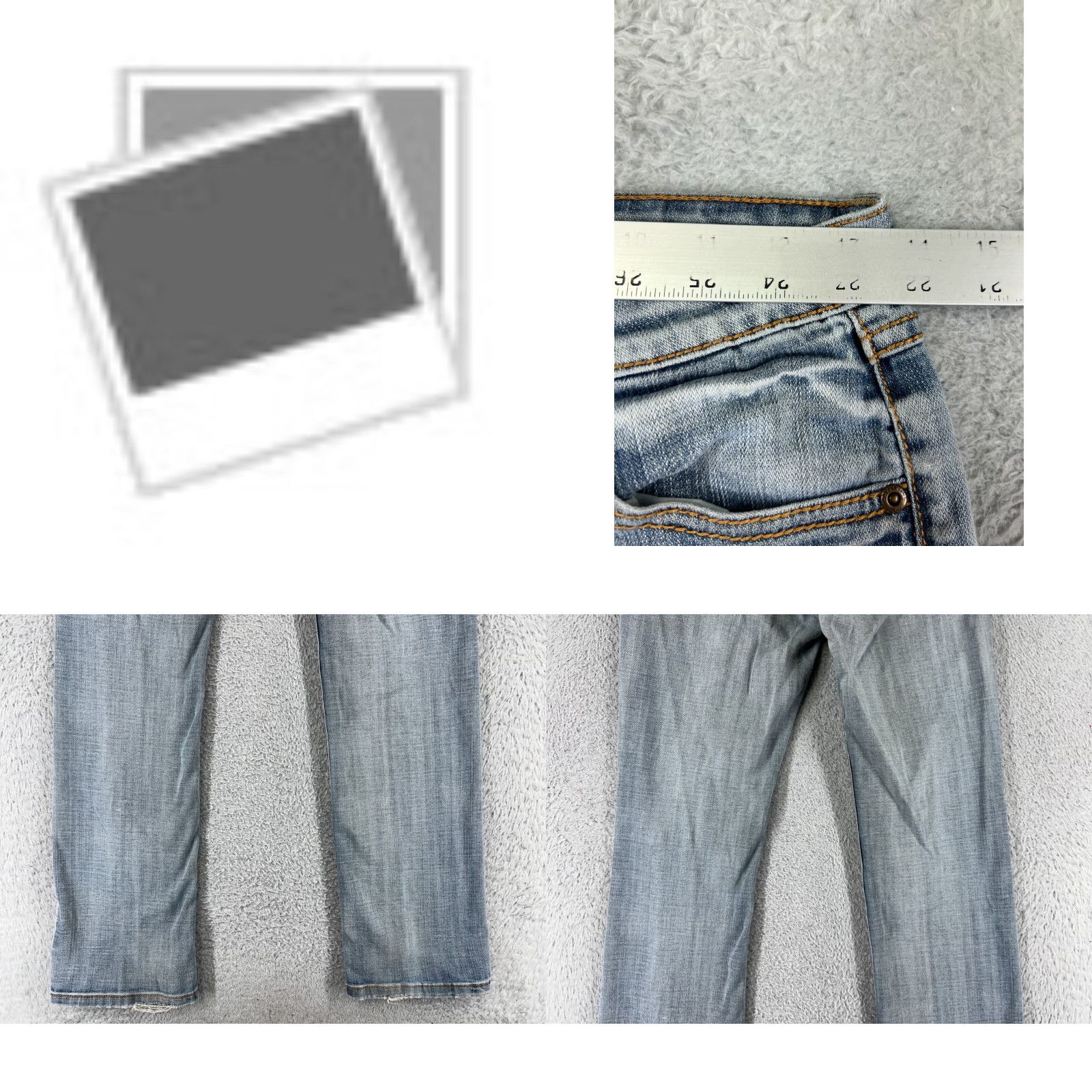 Denime Cowgirl Up Jeans Womens 2 Blue Denim Bootcut Distressed Light Wash Size 26" / US 2 / IT 38 - 9 Thumbnail