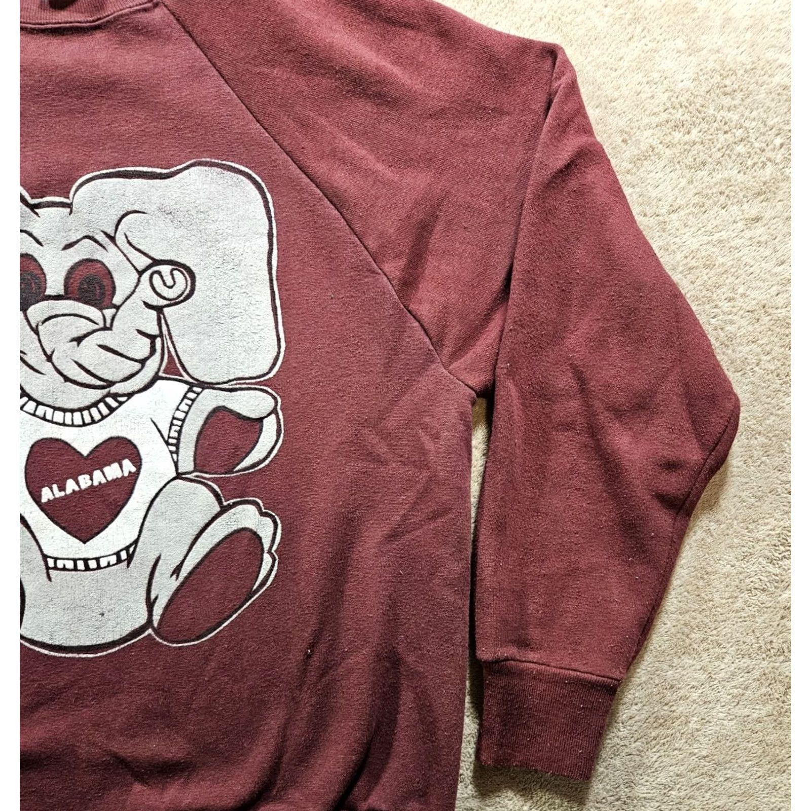 Vintage VINTAGE Alabama Crimson Tide 70s Pullover Sweatshirt USA Made L Red Long Sleeve Sportswear Shirt Men’s Mens Size US L / EU 52-54 / 3 - 2 Thumbnail