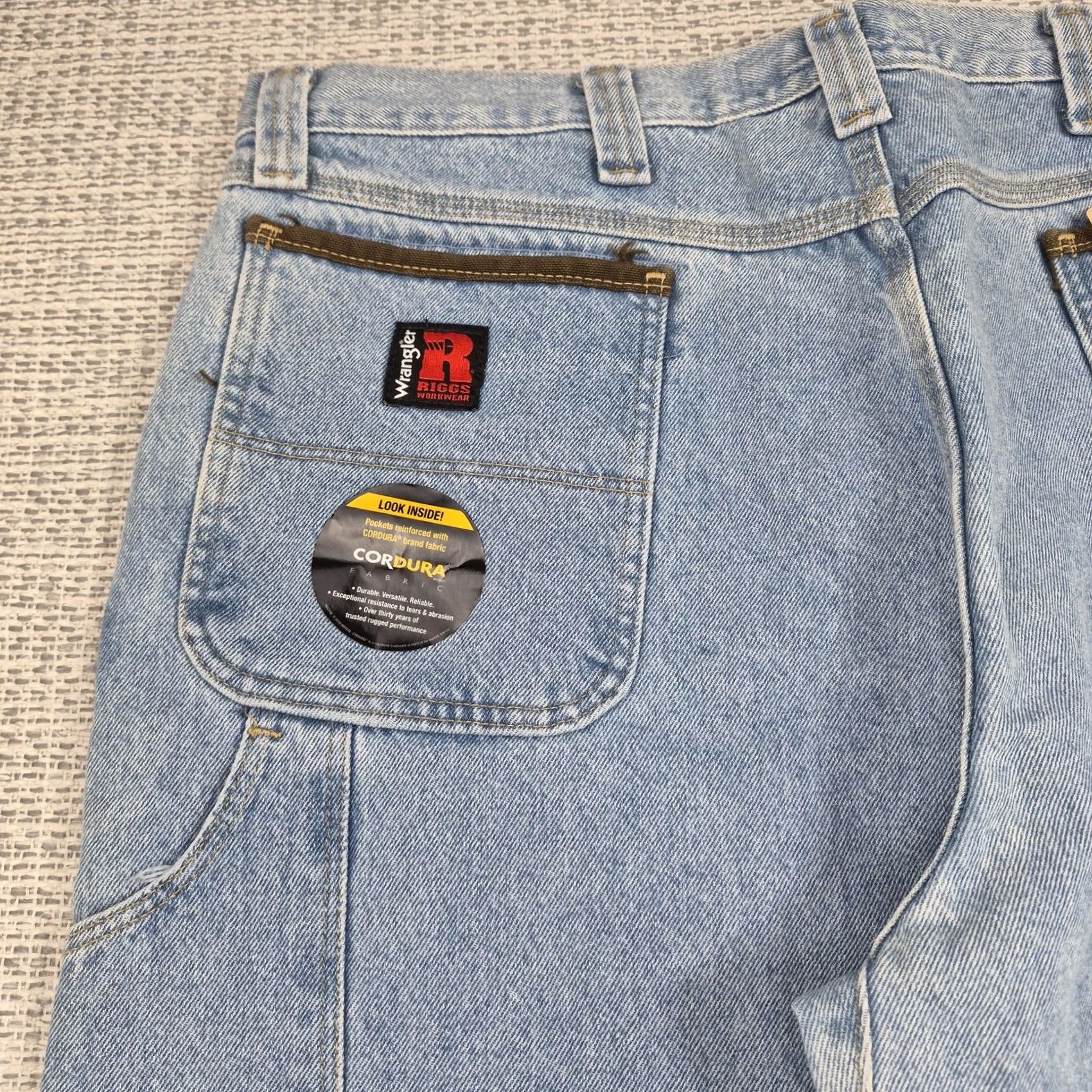 Wrangler Wrangler RIGGS Workwear Jeans Mens 40x32 Blue Carpenter Relaxed Straight Denim Jeans Size US 40 / EU 56 - 4 Thumbnail