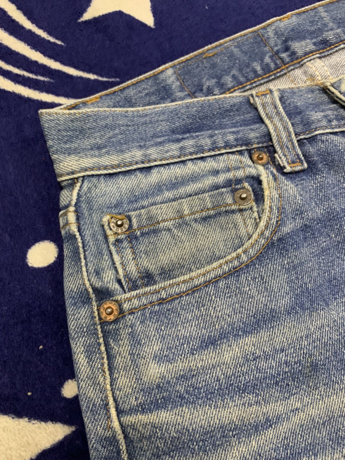 Levi's Vintage Clothing Levi’s 501 USA Vintage Denim Jeans — Altered & Distressed Size US 27 - 9 Thumbnail