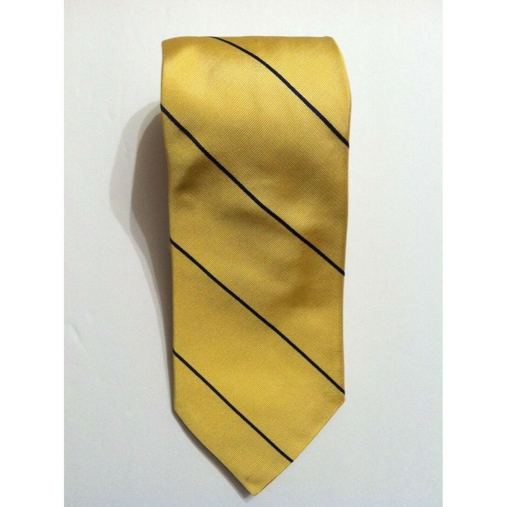 Tommy Hilfiger TOMMY HILFIGER MENS NEW YELLOW 100%SILK TIE WIDTH:3 1/4" Size ONE SIZE - 1 Thumbnail