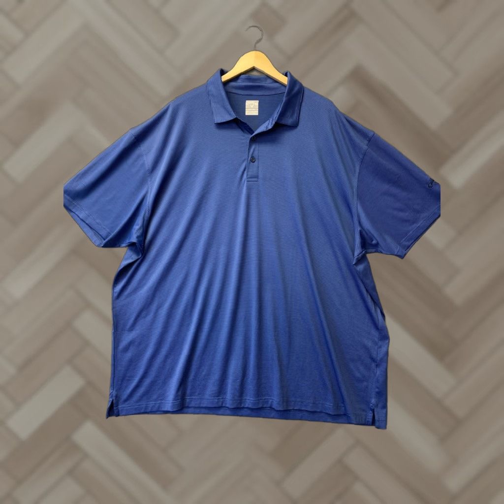 Callaway Callaway Polo Shirt Men 3XL Blue Striped Performance Stretch Golf Polo Mens Regular Short Sleeve Button-Down Collared Logo Sports Activewear Size US XXL / EU 58 / 5 - 1 Thumbnail
