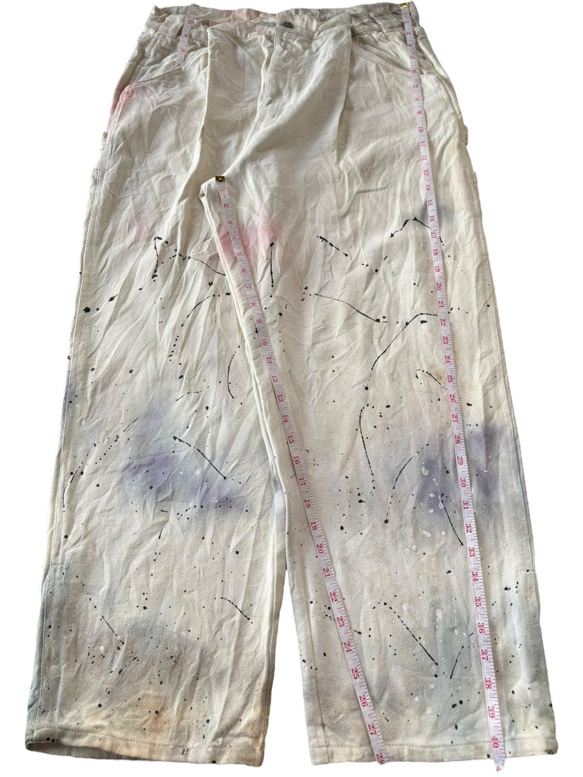 Japanese Brand Vintage Japanese Brand Painted Carpenter Baggy Jeans Size US 32 / EU 48 - 8 Thumbnail