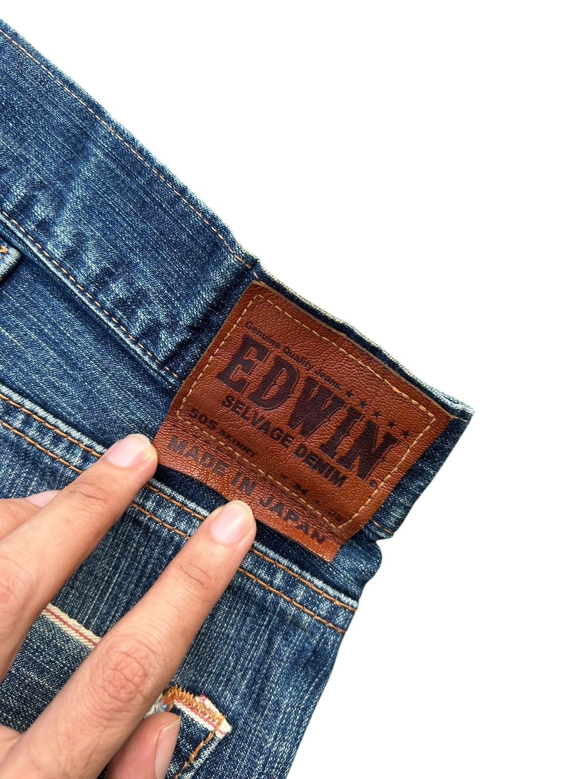 Kapital Vintage Edwin 505 Selvedge Buckle Back Distressed Denim Jean Size US 36 / EU 52 - 9 Thumbnail