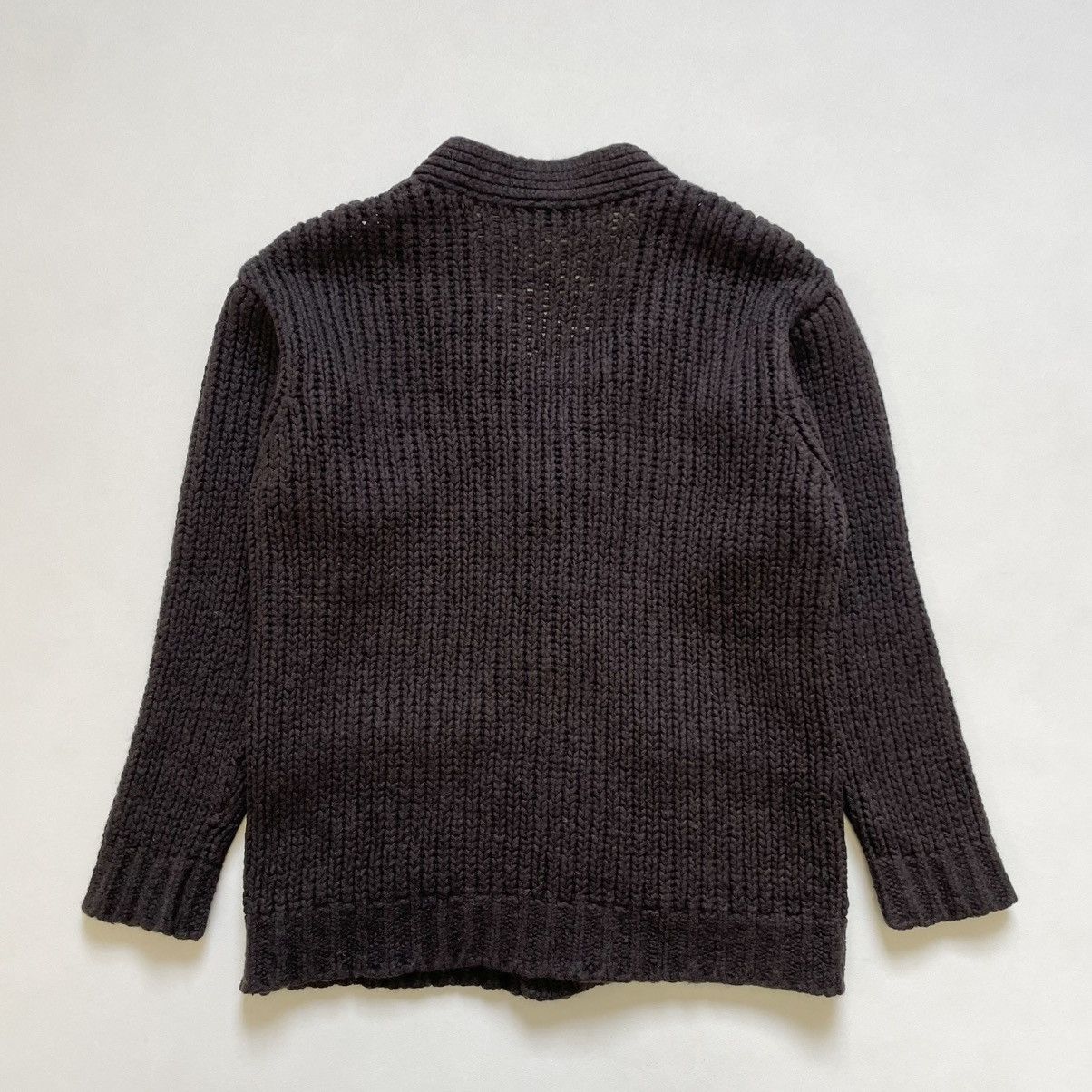 Dries Van Noten Brown Chunky Knit Merino Wool Cardigan Size US M / EU 48-50 / 2 - 12 Thumbnail