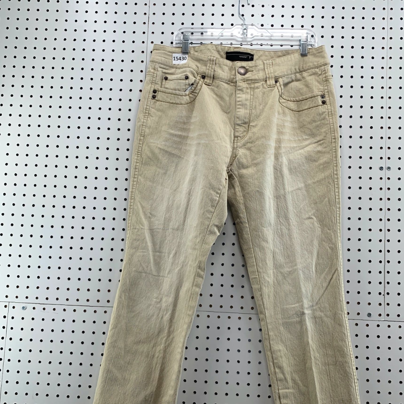 Vintage Venezia Womens Beige Jeans Size 18 Average High Rise Pants 35 X 30" Inseam - Venezia - Jeans - Women - Beige - High Rise - 30 - 18 - 35 X 30" - Womens Size 30" / US 8 / IT 44 - 4 Thumbnail
