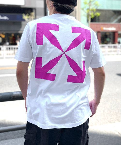 Off-White White and Fuchsia 90's DJ Arrows Oversized T-Shirt Size US S / EU 44-46 / 1 - 1 Thumbnail