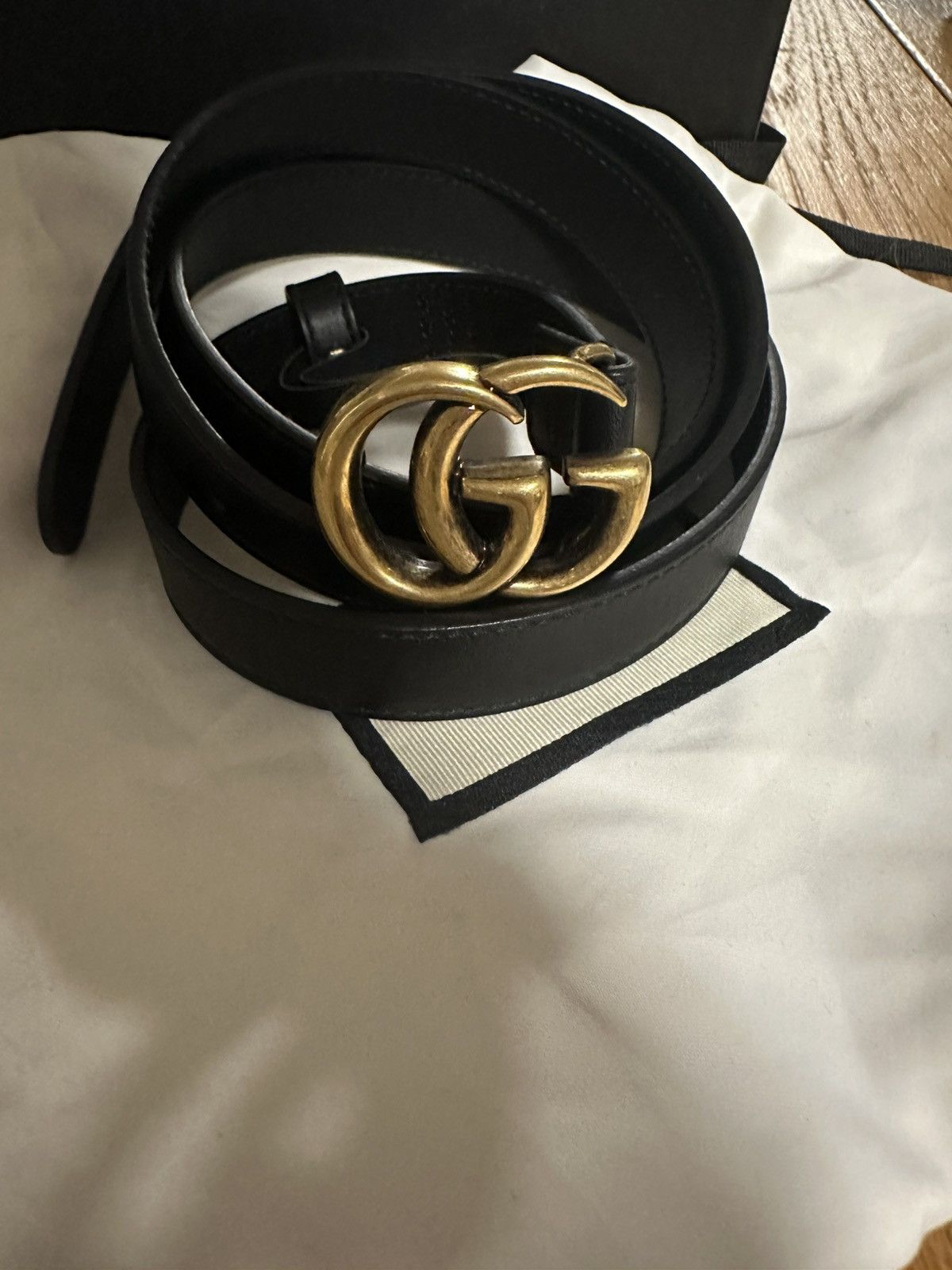 Gucci Gucci GG Marmont thin leather belt Size ONE SIZE - 4 Thumbnail