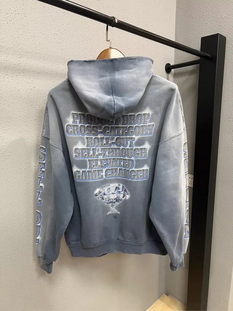 Balenciaga Balenciaga Blue Diamond Hoodie-2506 Size US M / EU 48-50 / 2 - 2 Thumbnail