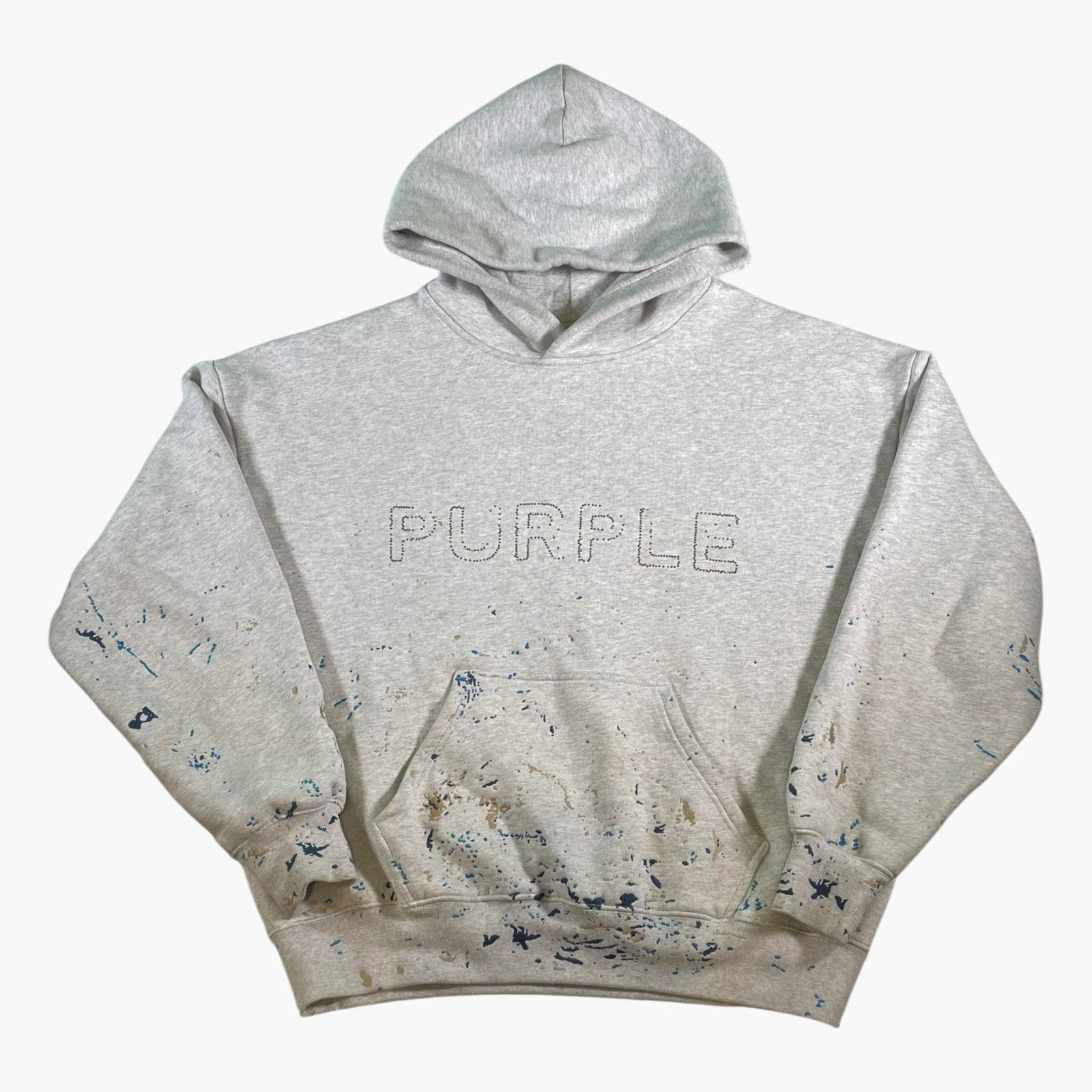 Purple Brand Purple Brand Embroidered Splatter Crystal Chest Logo Hoodie Size US M / EU 48-50 / 2 - 1 Thumbnail