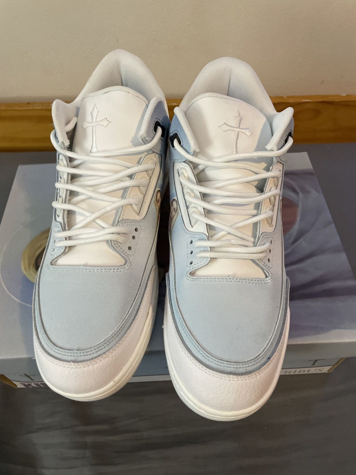 image of Kito Wares “Mother Mary Tribus Shoes in White, Men's (Size 10)