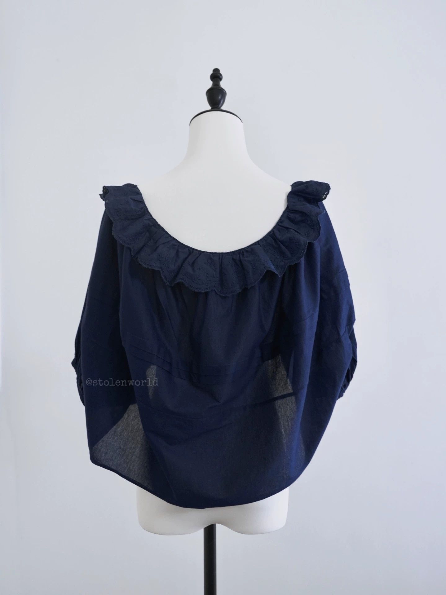 Comme des Garcons Comme des Garçons Tao Line 2008 SS Navy Ribbon-tie Blouse M Size M / US 6-8 / IT 42-44 - 7 Thumbnail