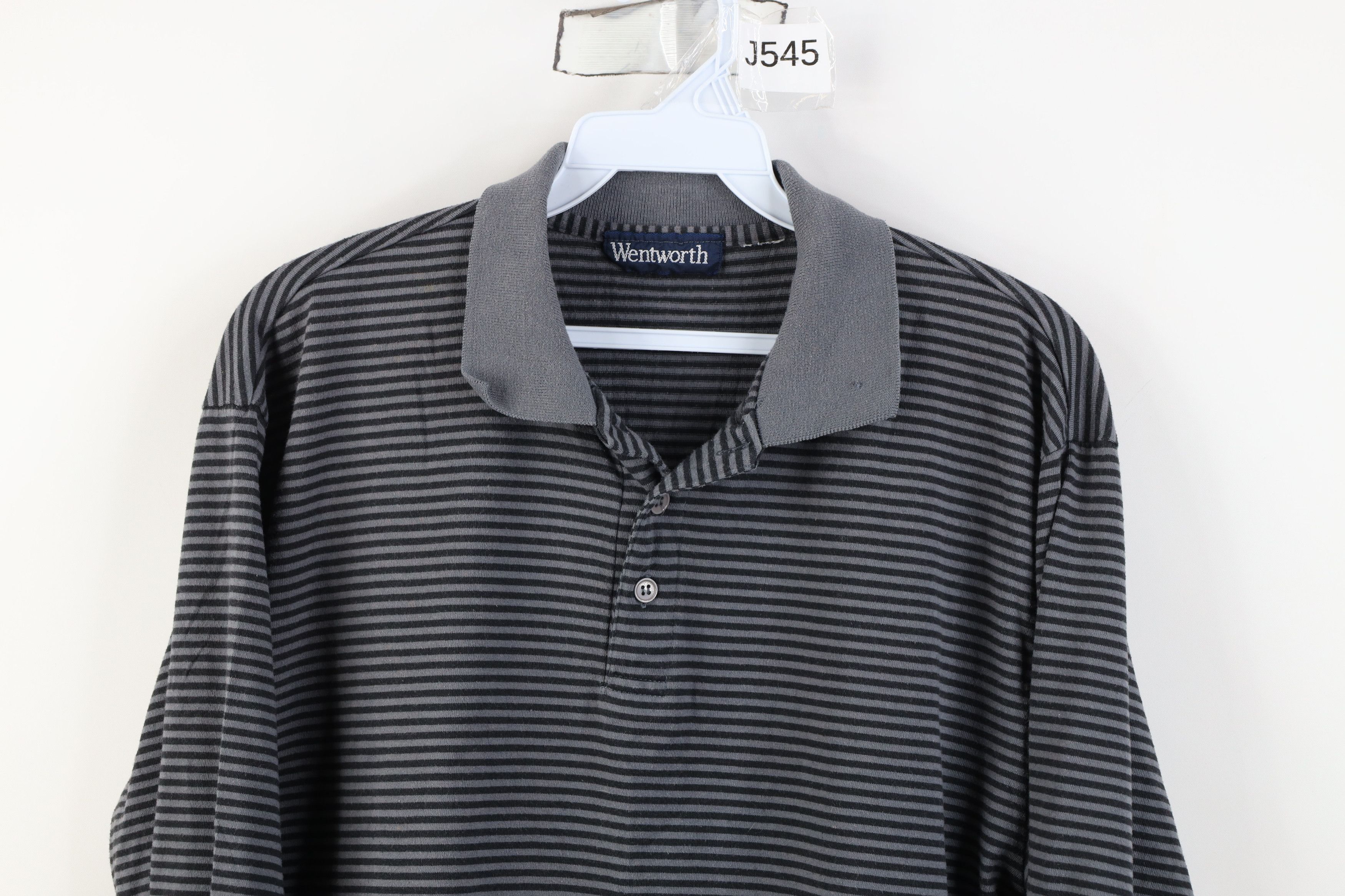 Vintage Vintage 90s Streetwear Striped Long Sleeve Rugby Polo Shirt Size US M / EU 48-50 / 2 - 2 Thumbnail