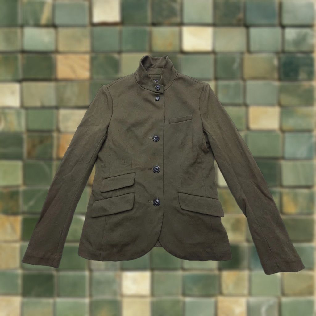 Rag & Bone VINTAGE Rag & Bone Slade Blazer Army Green Size 2 Knit Stretch Viscose Wool Military EUC Size XS / US 0-2 / IT 36-38 - 1 Thumbnail