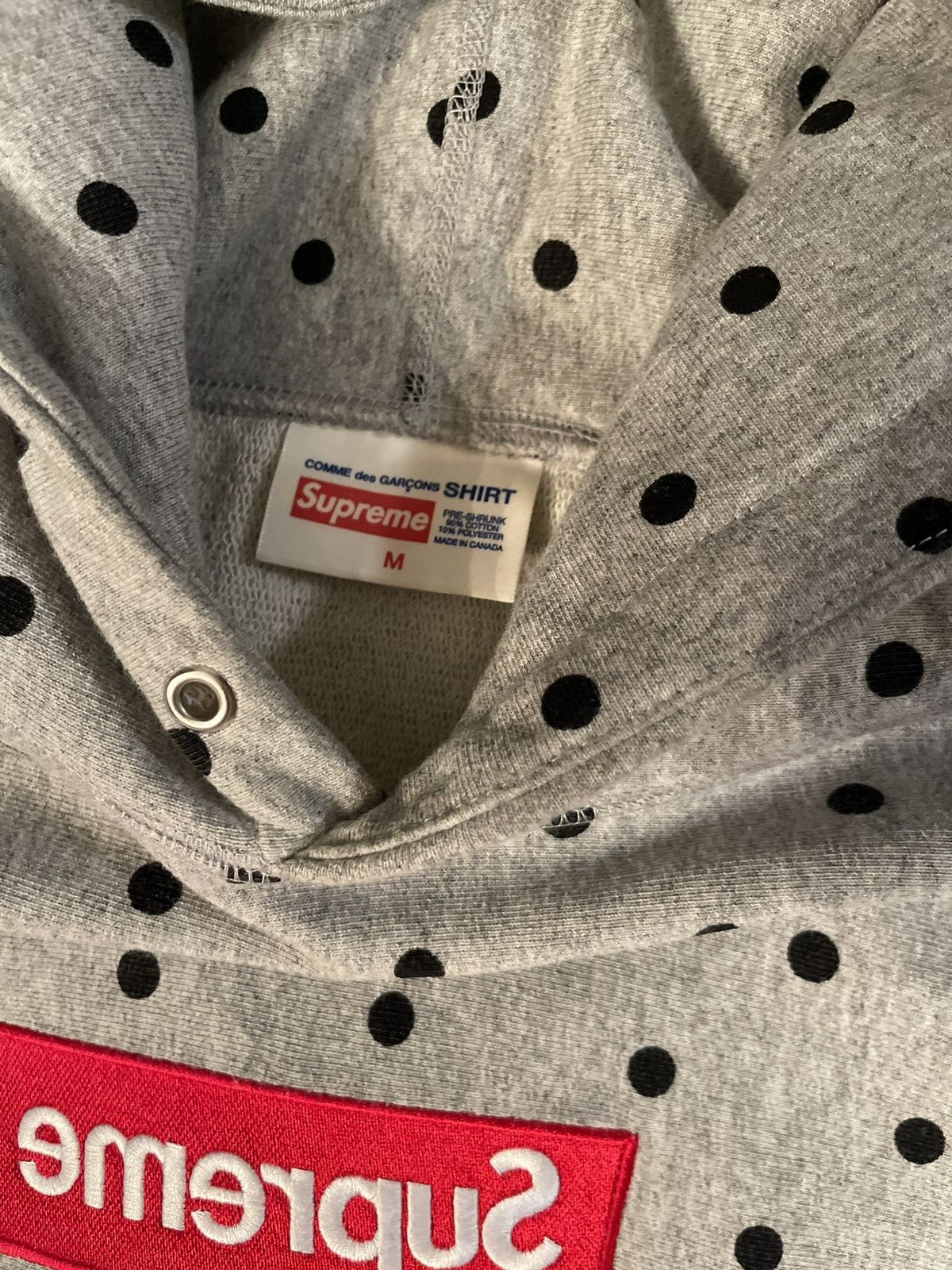 Comme des Garcons SHIRT × Supreme SS12 Supreme x Comme Des Garçons Polka Dot Hoodie Size US M / EU 48-50 / 2 - 2 Thumbnail