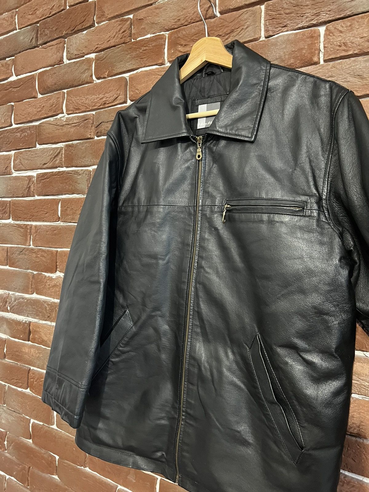 Leather Vintage Genuine Real Leather Jacket High Quality Rock Punk Size US M / EU 48-50 / 2 - 4 Thumbnail