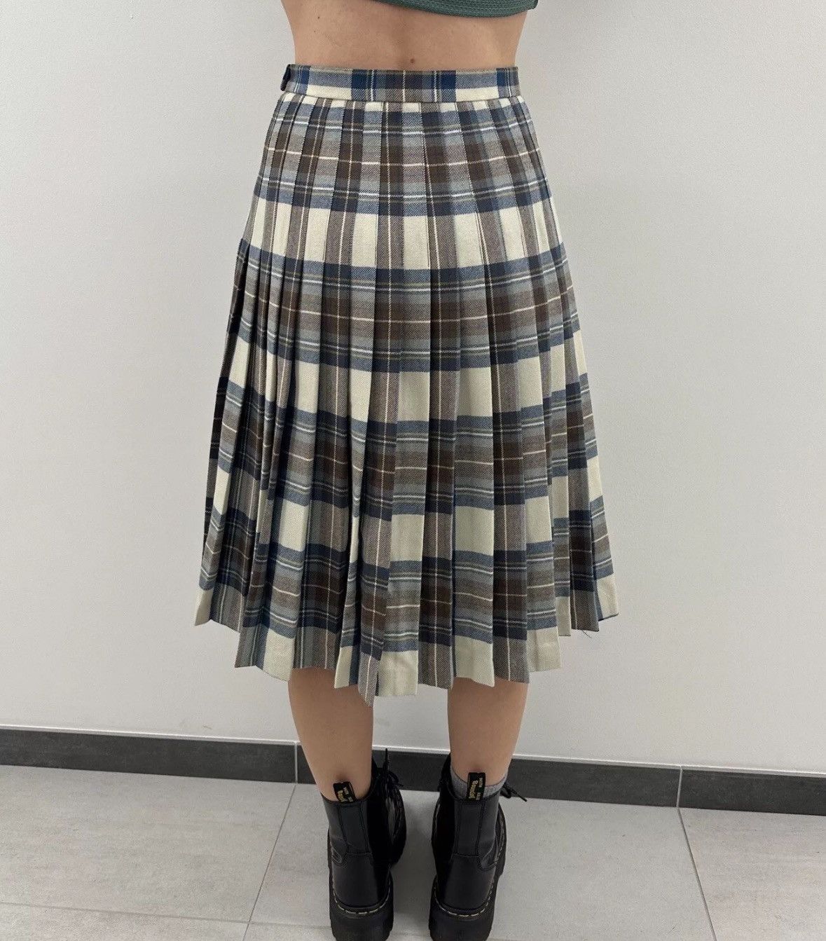 Vintage Vintage Rally Klad Wool Scotland Midi Tartan Skirt Plaid Size 24" / US 00 / IT 34 - 7 Thumbnail