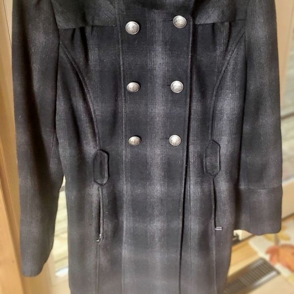 Black Rivet Black Rivet Button-up Collar Wool Long Slv Sz. L Coat Jacket Size L / US 10 / IT 46 - 2 Thumbnail