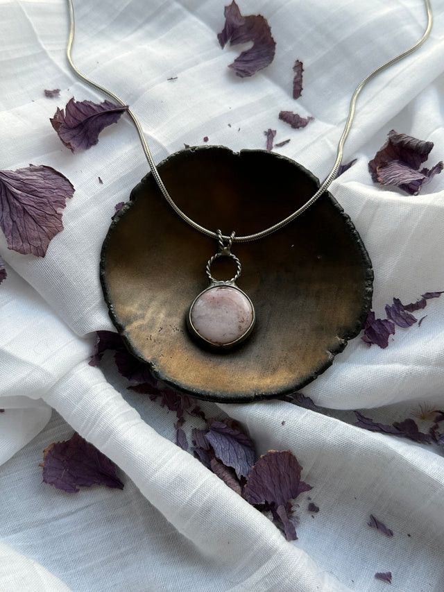 Other "She Sleeps in Rosewater" - Mangano Calcite Pendant Size ONE SIZE - 3 Thumbnail