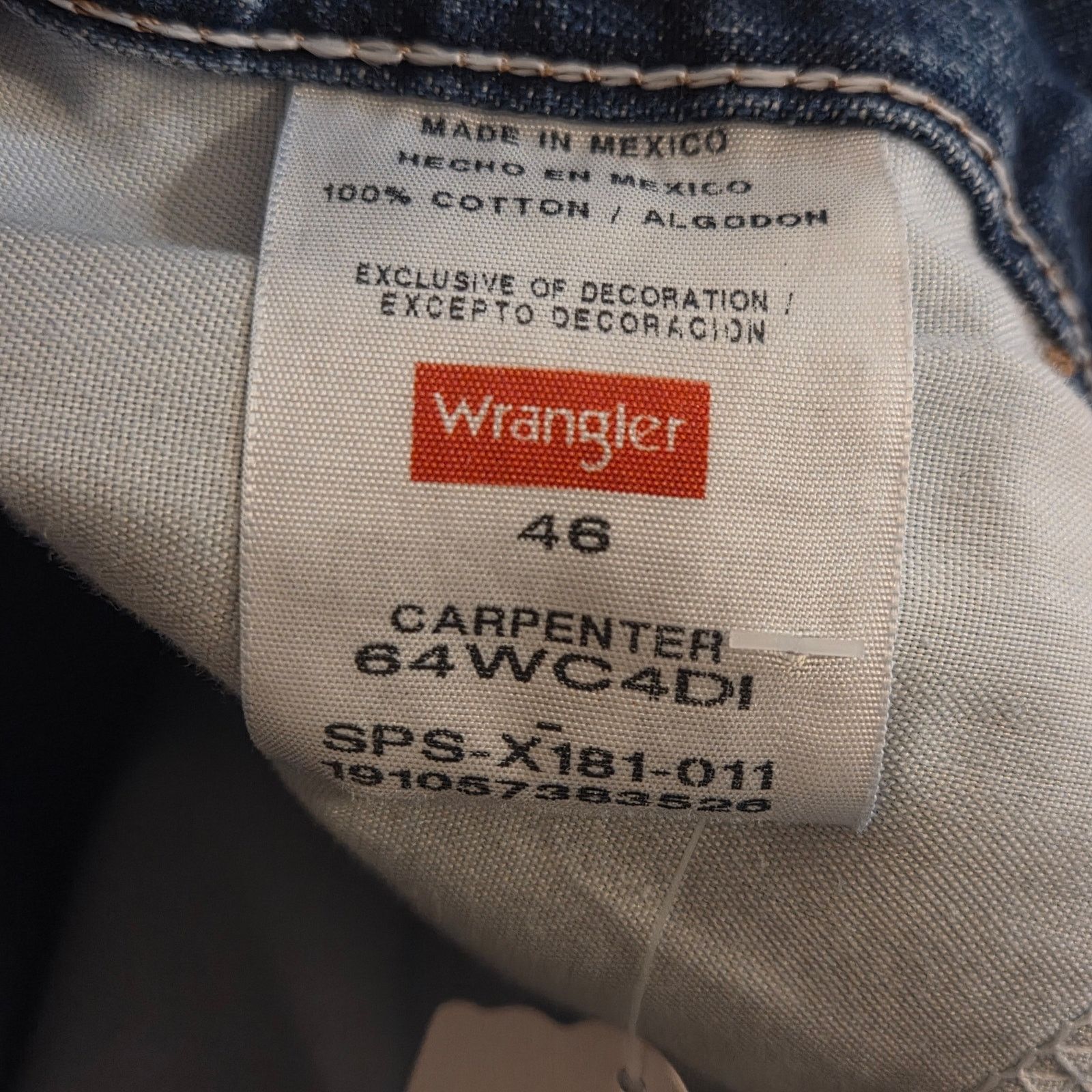 Wrangler Wrangler Men's Blue Denim Jean Shorts - Size 46 Comfort Fit Size US 44 / EU 60 - 4 Thumbnail