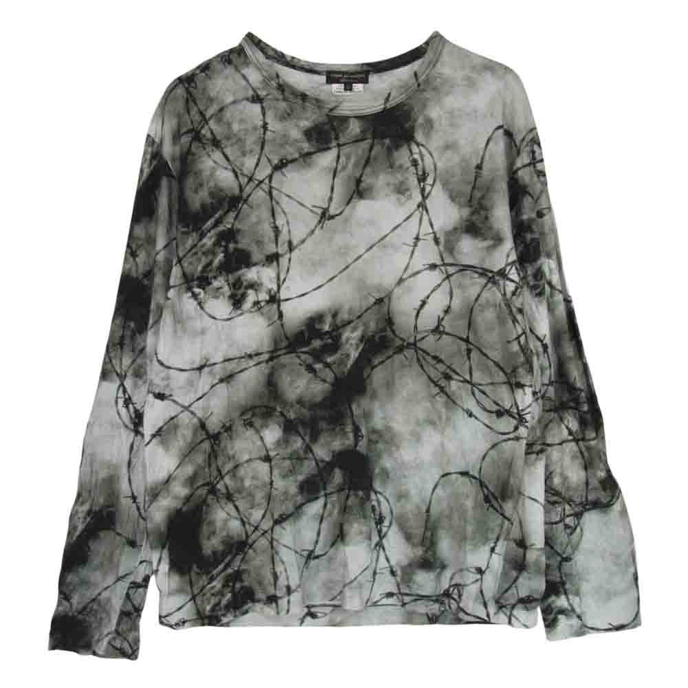 Comme des Garcons Homme Plus T-Shirts Barbed Wire All-Over Print Long Sleeve Black Size US L / EU 52-54 / 3 - 1 Thumbnail